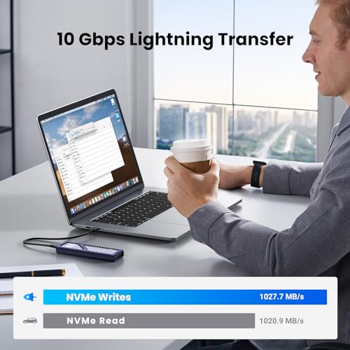 UGREEN Gabinete SSD M.2 NVMe USB 3.2 Gabinete NVMe de 10 Gbps PCIe M.2 para adaptador USB Alumínio E