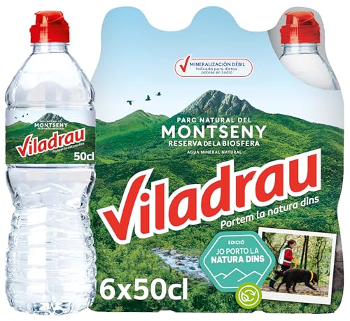Viladrau Agua Mineral Natural Botellas, 6 x 50cl