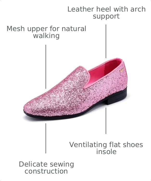Image of UUBARIS Mens Dress Loafers Tuxedo Suit Slip on Shoes
