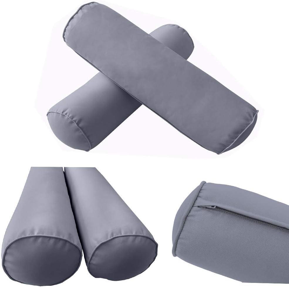 Prolinemax Style2 Twin-XL Size 5PC Pipe Trim Outdoor Daybed Mattress Cushion Bolster Pillow Complete Set AD001
