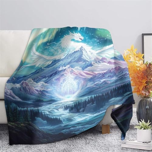 Couverture dragon 180x200 cm douce et chaude pour cocooning