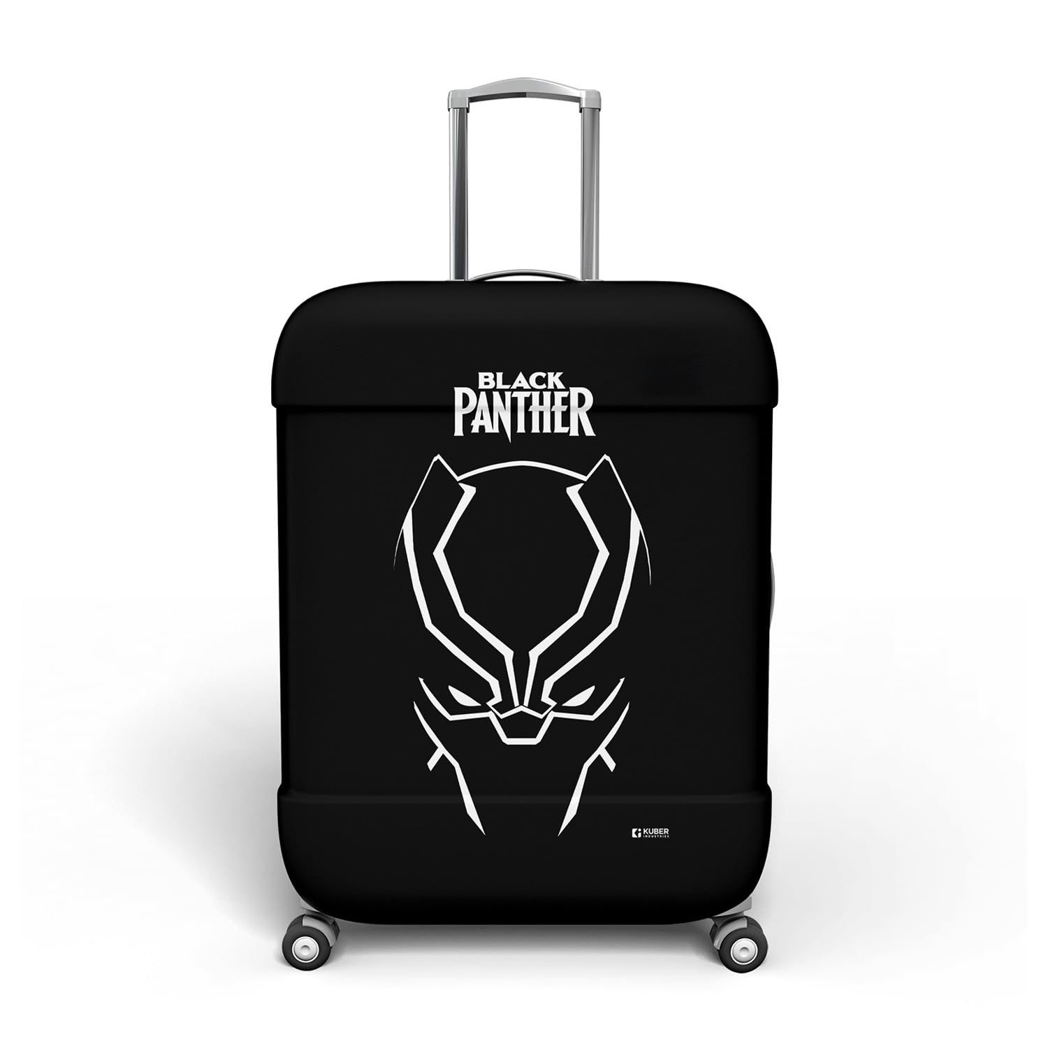 Marvel Black Panther Luggage Cover | Polyester Travel Suitcase Cover | Washable and Stretchable Suitcase Protector | 18-22 Inch | Small | Black-image-8