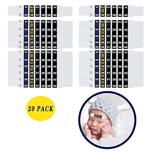 Finyosee Forehead Thermometer Strips,Reusable Fever Thermometer Strip,Adhesive Checking Thermometer Strip of Children/Infants/Adults/Elderly People
