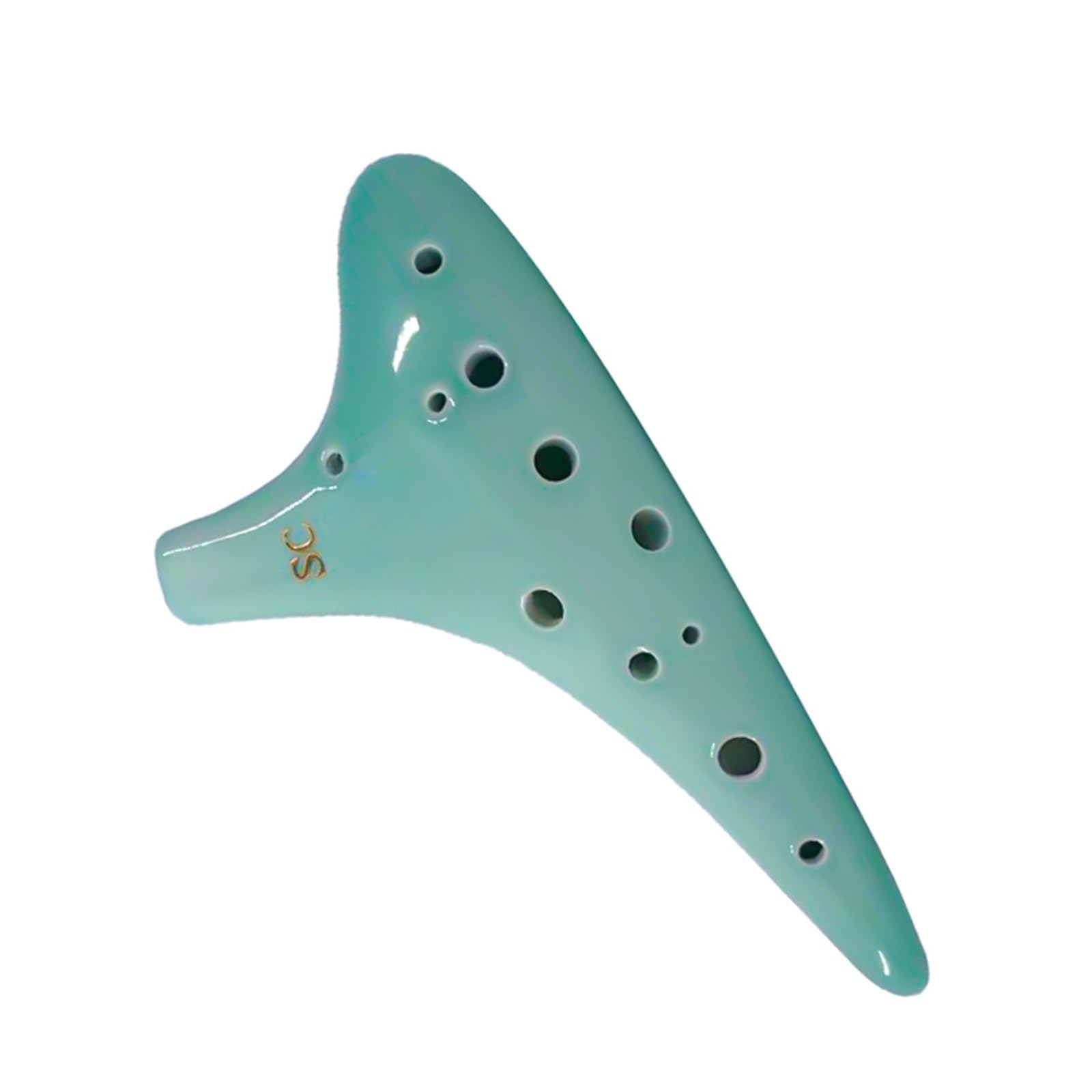 Ocarina De 12 Agujeros SG High G Y Otros Tonos Coloridos De Rendimiento Profesional(SC cyan)