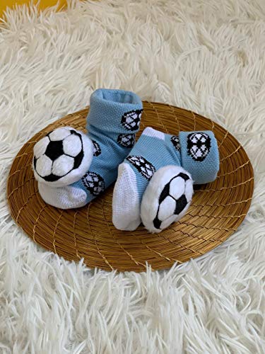 Kit 4 Meias Bebê Sapatinho Pantufa Com Bichinho - Rn 0 A 6m