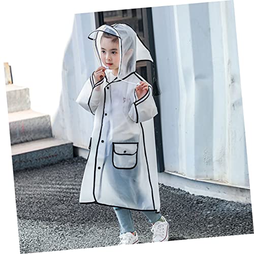 1pc Transparent One-piece Raincoat Child Portable Eva/32333