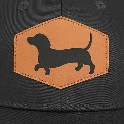 Image of Dachshund Baseball Cap for Dog Lovers,Adjustable Baseball Hats for Men Women Black