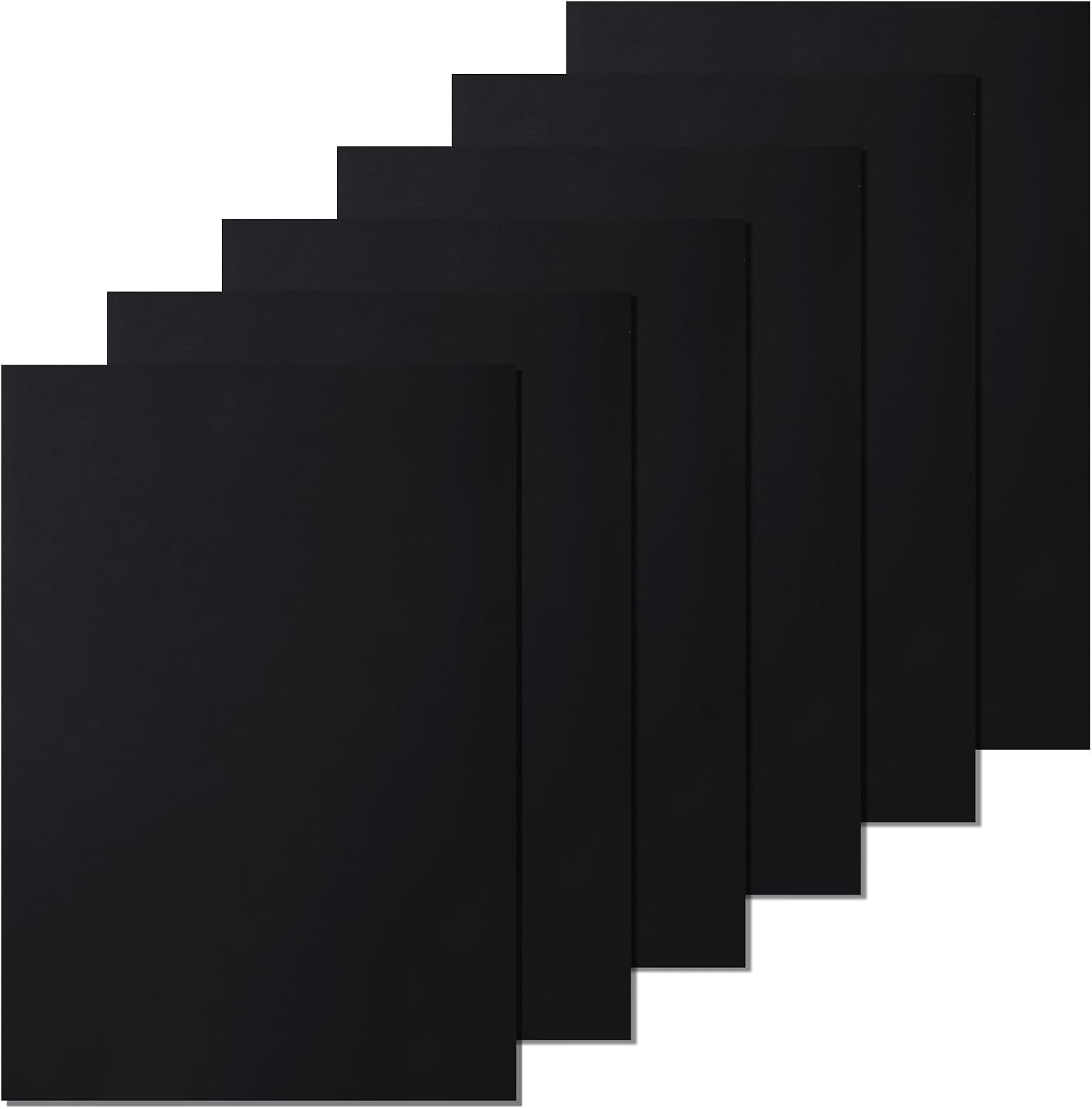 Biaungdo 6 Pcs Felt Fabric Sheets, Black Square Felt Sheets, 8 x 12 Inch Wide 1mm Thick Felts Sheet Soft Acrylic Craft Felts Liners for DIY Sewing Arts Crafts Drawer Jewelry Box