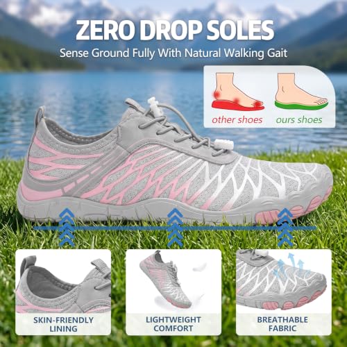 Image of ELETON Barefoot Shoes Women Men Hiking Water Shoes Wide Toe Box Zero Drop