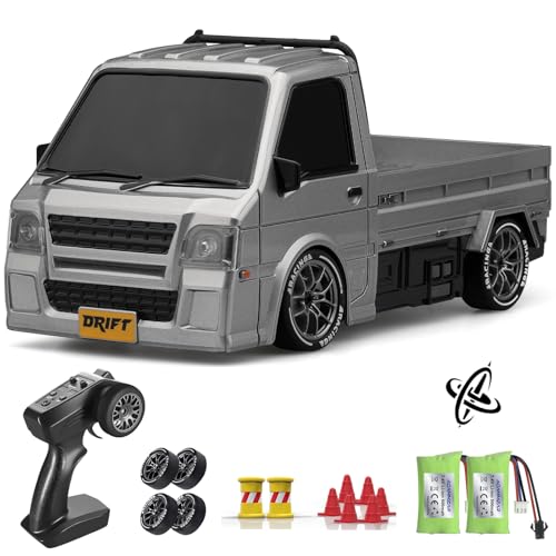 ACAMMZAR RC Drift Car with Gyro, 1:24 25KM/H Full Proportional Remote Control Car, 4WD RC Truck with Lights, Extra Racing Tires, High Speed RC Cars Vehicle for Adults Kids