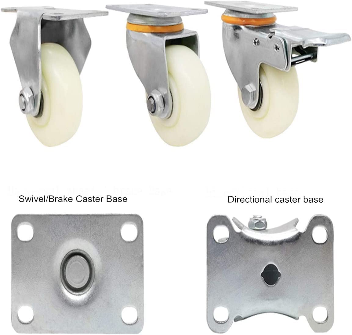 Ruedas para muebles, Ruedas for trabajo pesado, ruedas giratorias for muebles(Brake+universal,5in)