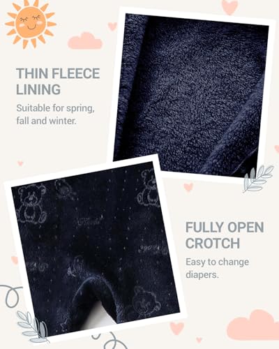 WYTbaby Baby Snowsuit Fleece Hooded Romper Toddler Footed Jumpsuit Onesie Thin Fall Winter Outfits4