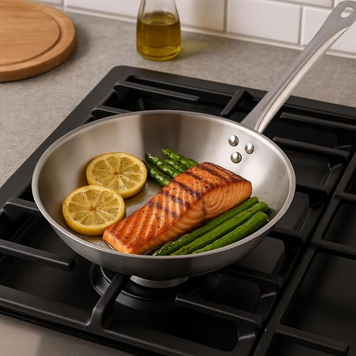 Poêles inox induction Ø20-22-24cm sans revêtement