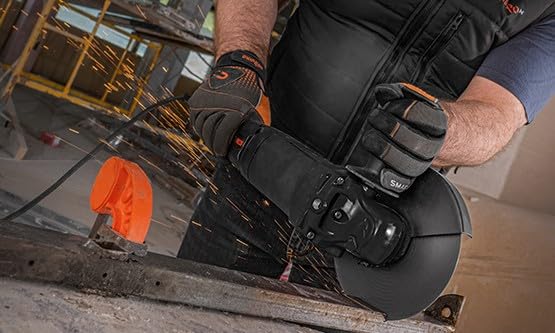 Winkelschleifer GL-190S 1400W 180mm - Regelbare Drehzahl 2500-8500 U/min, M14 & Elektrische Flex Trennschleifer für Metall, Stein & Beton von Dnipro-M