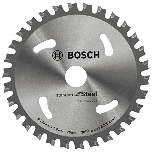 Bosch Professional Kreissägeblatt 'Standard for Steel' (für Stahl, Eisenhaltige Metalle, Ø 136 x 20 x 1.6 mm; 30 Zähne, Zubehör Kreissägen) – Ansicht 1