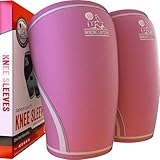 Nordic Lifting Knee Sleeves (1 Pair) Support & Compression for Weightlifting, Powerlifting & Cross Training - 7mm Neoprene Sleeve for The Best Squats - Both Women & Men