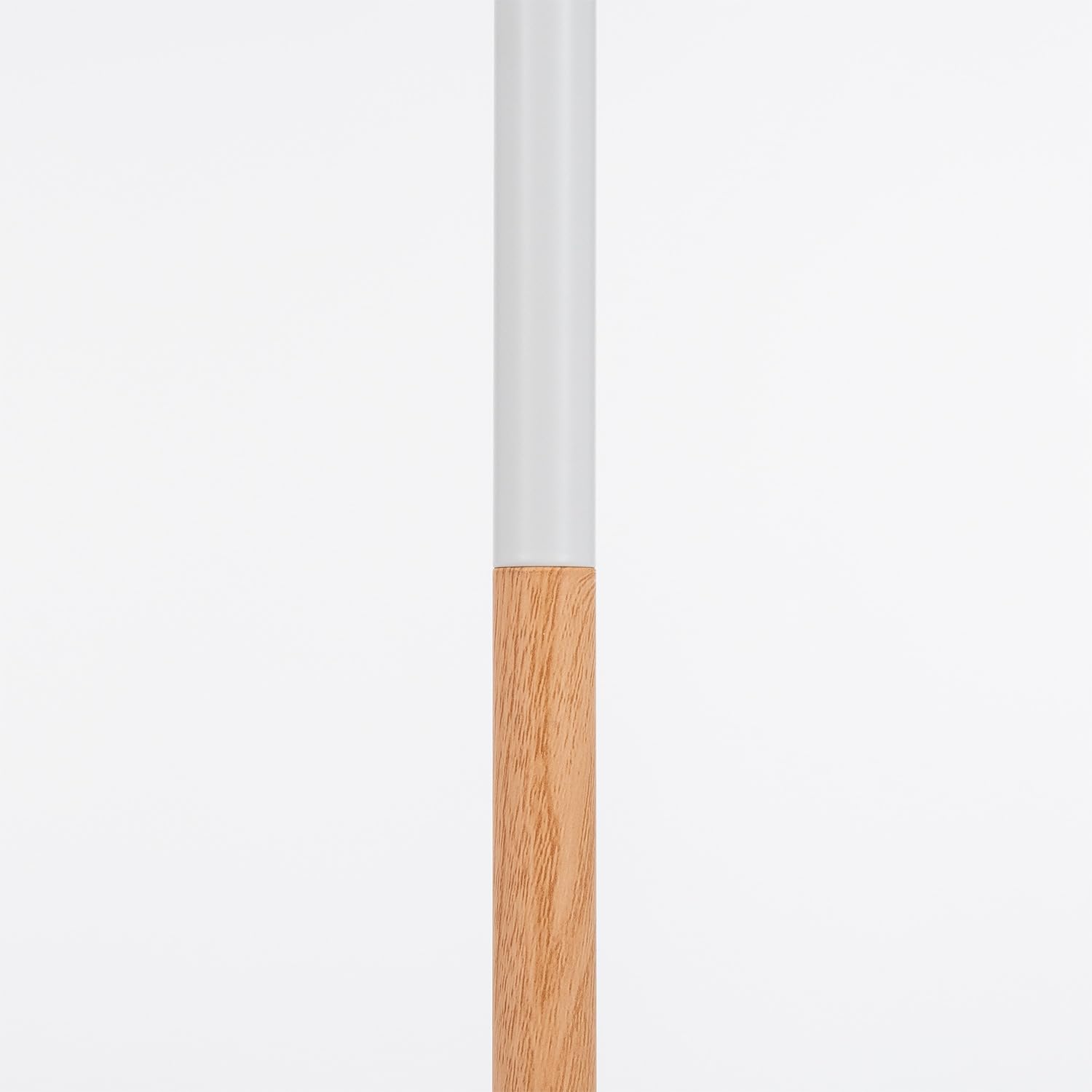 LEDKIA Lámpara de Pie Metal y Madera Silinda Blanco | Estilo Nórdico | Acabado en Madera y Metal | Ideal para Salón y Dormitorio | Compatible con Bombilla LED E27