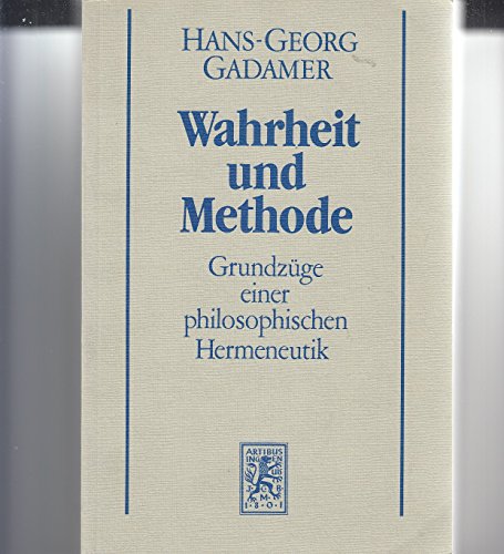 Hermeneutik I: Wahrheit und Methode- Grundzuge ... [German] 3161456130 Book Cover