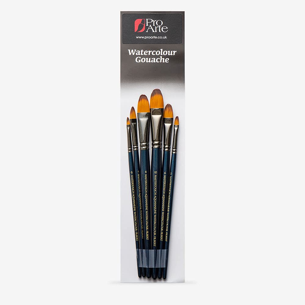 Pro Arte : Mastertouch : Aquamarine : Filbert : Watercolour & Gouache Brush Set