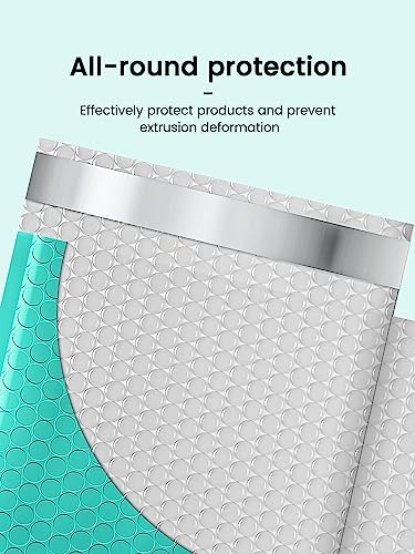 Gssusa Padded Poly Mailers 6X10 Inches Bubble Mailer Envelopes Small Packaging Mailing Envelope Bags Shipping Bag Bulk Pack Self Seal Package Mail Packing Business Supplies, Teal 50-Pack #TOP2