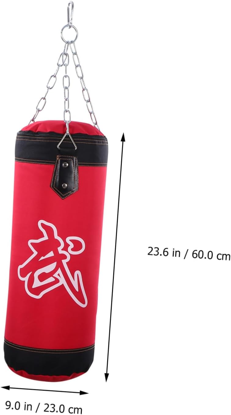 Heavy Duty Hanging Fitness Sandbag Thick Boxing Karate Training Bag for Versatile Workout with Fillable Design and Reinforced Denim Stitching