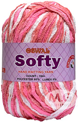 Image of M.G ENTERPRISE Knitting Yarn Thick Chunky Wool, Softy Peach 600 gm Best Used with Knitting Needles, Crochet Needles Wool Yarn for Knitting. by M.G ENTERPRIS G