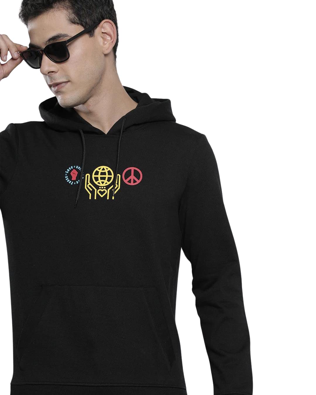 the indian garage co Men Regular Fit Typography Overhead Hooded Sweatshirt-picture-11