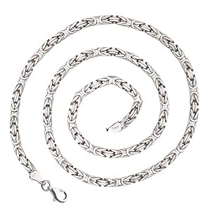 Aurum Jewelry Aurum Jewelry 925 Silberkette: Königskette Silber rhodiniert mit der Breite 5mm und auswählbare Länge 5cm, 60cm und 65cm Aurum Jewelry Aurum Jewelry 925 Silberkette: Königskette Silber rhodiniert mit der Breite 5mm und auswählbare Länge 5cm, 60cm und 65cm