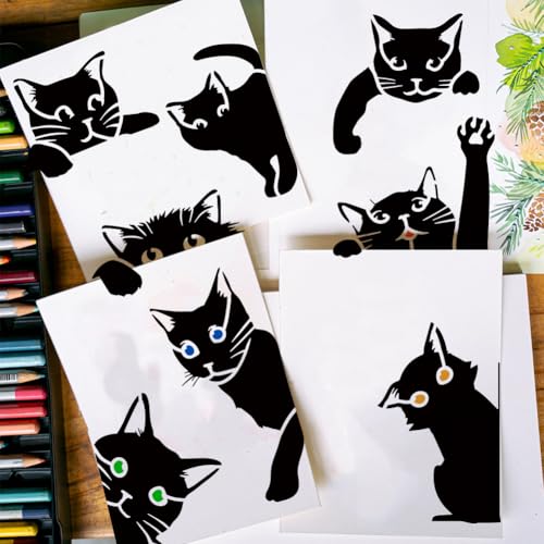 Plantillas de pintura de gato reutilizables para renovar madera 7
