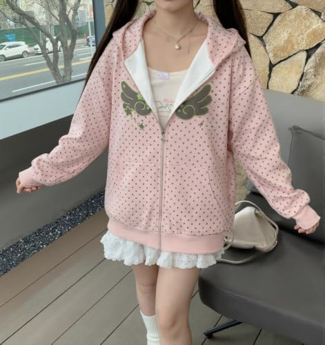 Image of Pokn Y2K Zip Up Hoodie Jojifuku Cutecore Kawaii Hoodie Clothes Women Long Sleeves Tops Graphic Cutecore Shoujo Clothes