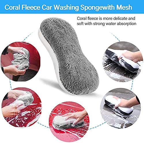Spugna per Auto Set di Pulizia 9 Pezzi, Pulizia