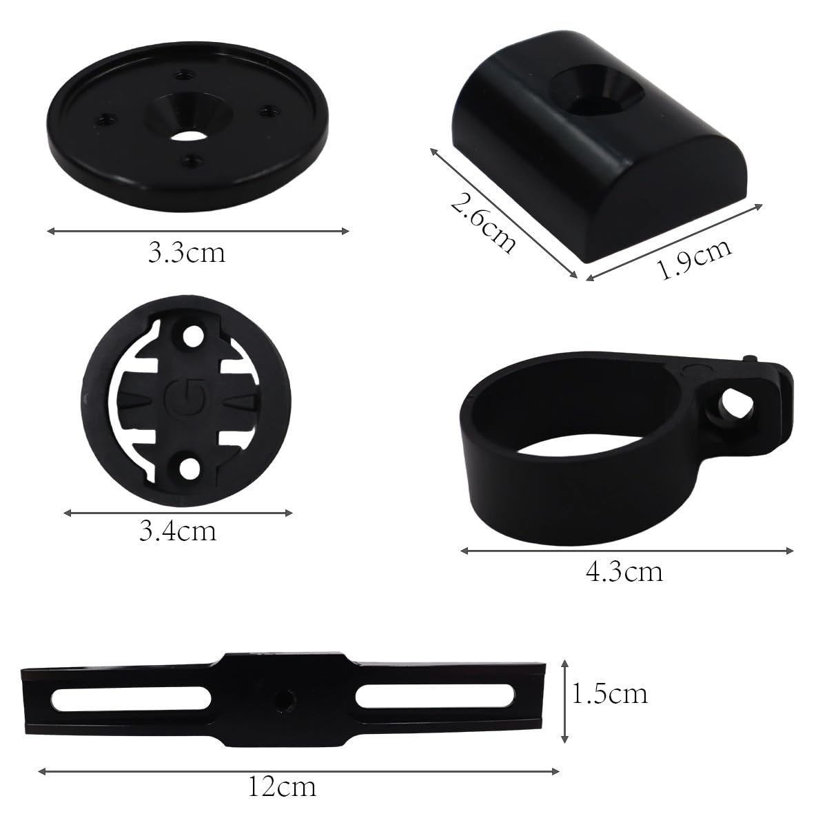 1Set Fahrradcomputerhalterung, Schnellspannhalterung aus Aluminiumlegierung Geeignet für TT-Lenkerhalterung, Triathlon-Lenker (schwarz)