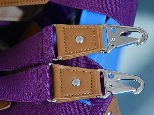 Image of Suspenders for Men Snap Hooks with 1.4 Inch Elastic Y-Back Adjustable