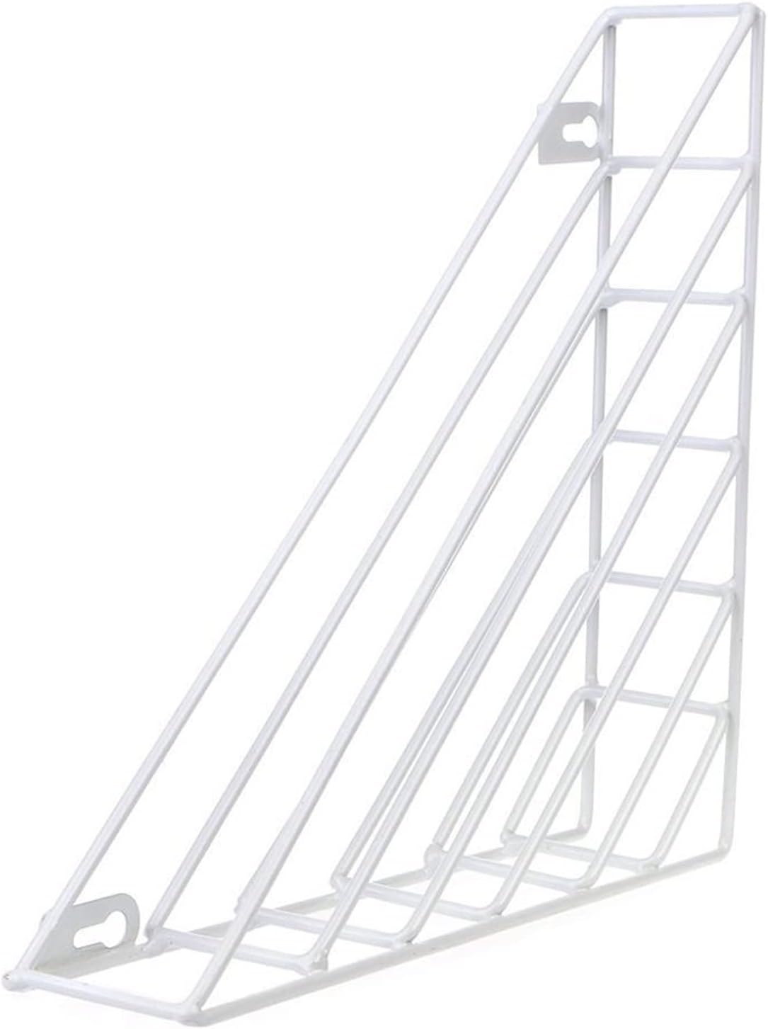 File Sorters and Nordic Geometric Iron Magazine Storage Rack Wall Basket Home Organizer Decor (Color : Yellow) (White)