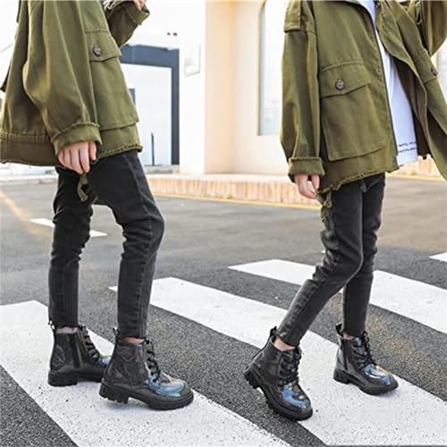 Toddler Little Boys Girls Waterproof Lace-Up Combat Boots Side Zip Ankle Boots Outdoor Hiking Boots2