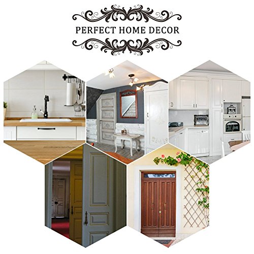 Fdit Pack Of 4 Vintage Style Pull Handle Door Knob Back Plate For Home Furniture Drawer Cabinet Dresser Closet Wardrobe Cupboard With Screw(Black) #TOP6