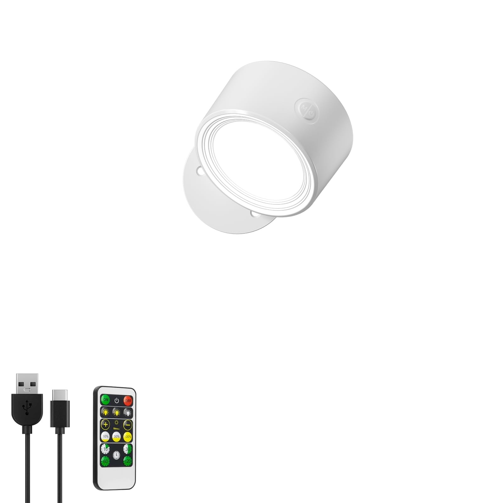 Racokky LED Wall Mounted Reading Light, Rechargeable Wall Sconces & Remote