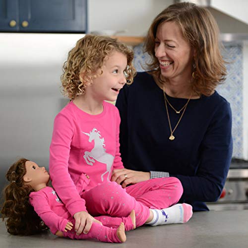 Kids & Toddler Pahamas Matching Doll & Girls Pajamas 100% Cotton Unicorn Pjs Set Fits American Girl 7Y4
