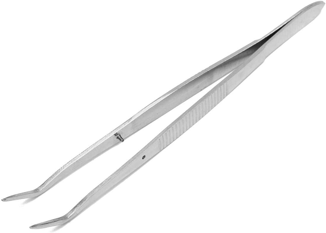 10Pcs 6inch Stainless Steel Tweezers Surgical Lab Instruments Dentistry Tool