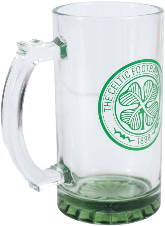 FOCO Officially Licensed Celtic FC Colour Crest Glass Tankard