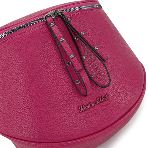 Image of Montana West Crossbody Bag for Women, Large Bum Bag Purse Soft Vegan Leather Travel Fanny Pack with Coin Purse