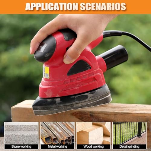 image for POLIWELL 5 Pack 12 Holes Mouse Detail Sanding Interface Pad Hook&Loop,