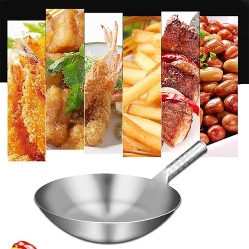 Wok de acero inoxidable con mango de acero antiquemaduras 36 cm miniatura 7