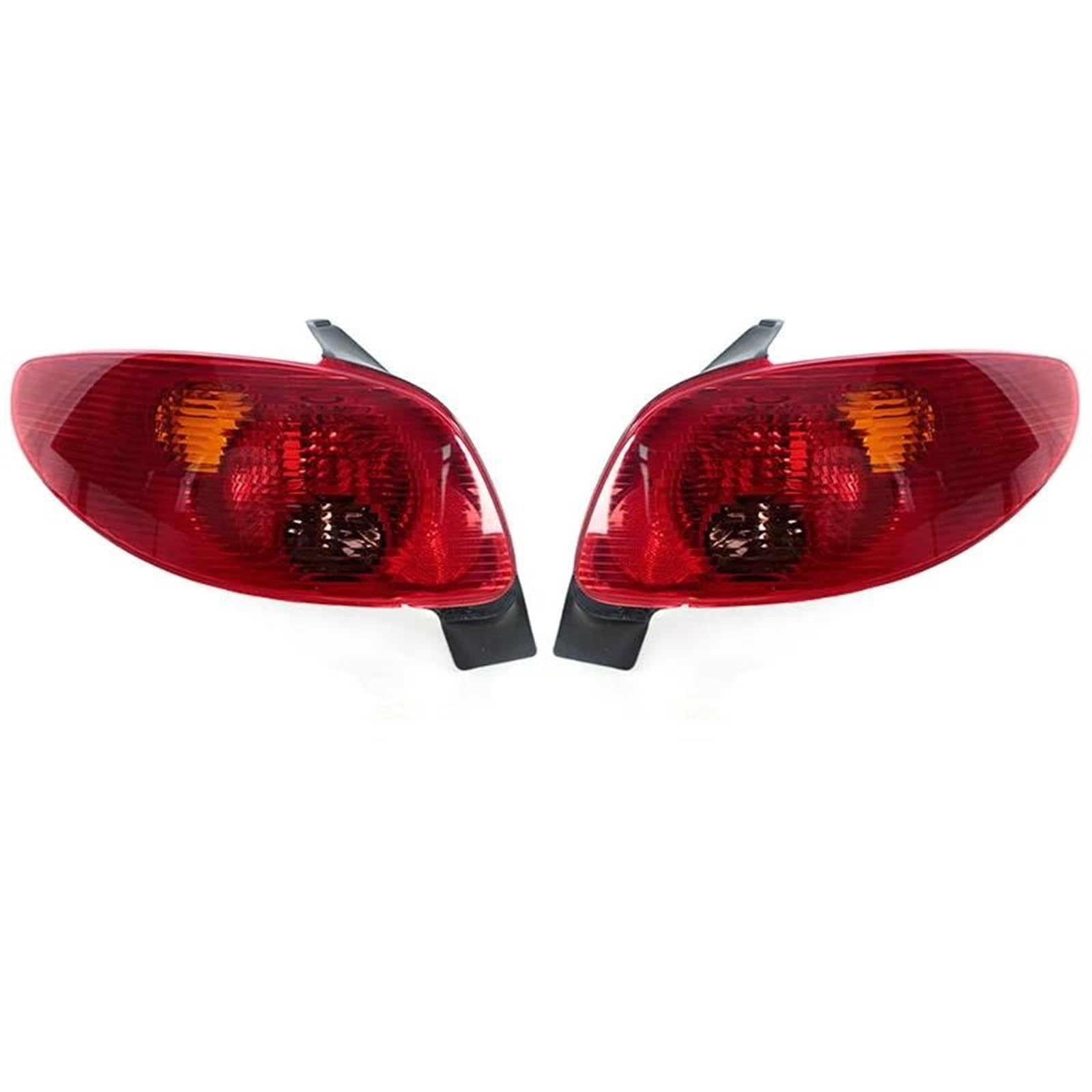 Feux arrière Peugeot 206 phase 2 avec clignotants et stop transparents haute visibilité