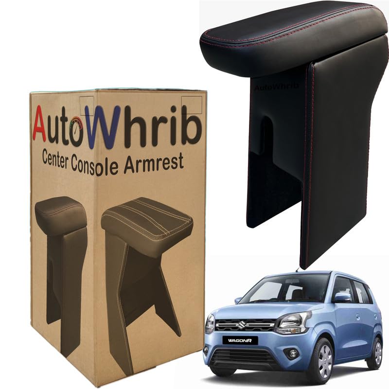 Image of Car Arm Rest For Wagon R 2019 TO 2024 Armrest with Storage Box & Soft Cushion Pad, Luxury Arm Rest, Black Colour