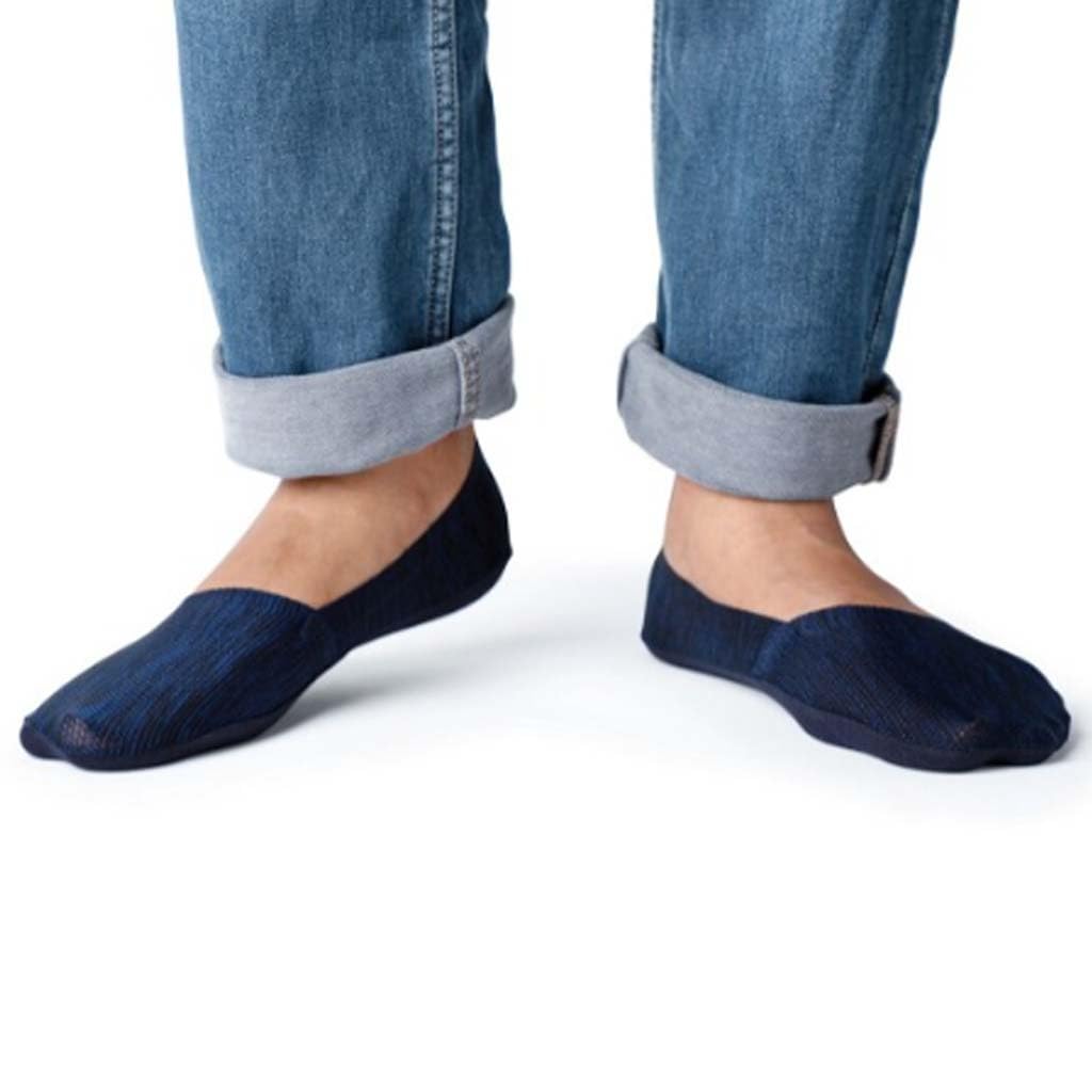 TECPHILE Anti Slip Low Cut No Show Loafer Socks for Men Made with Durable, Breathable, Odorless Material, Textured Print, Sweatproof invisible Sock Anti-Bacterial Seamless Super Soft (Pack of 3) - Image 2 thumbnail