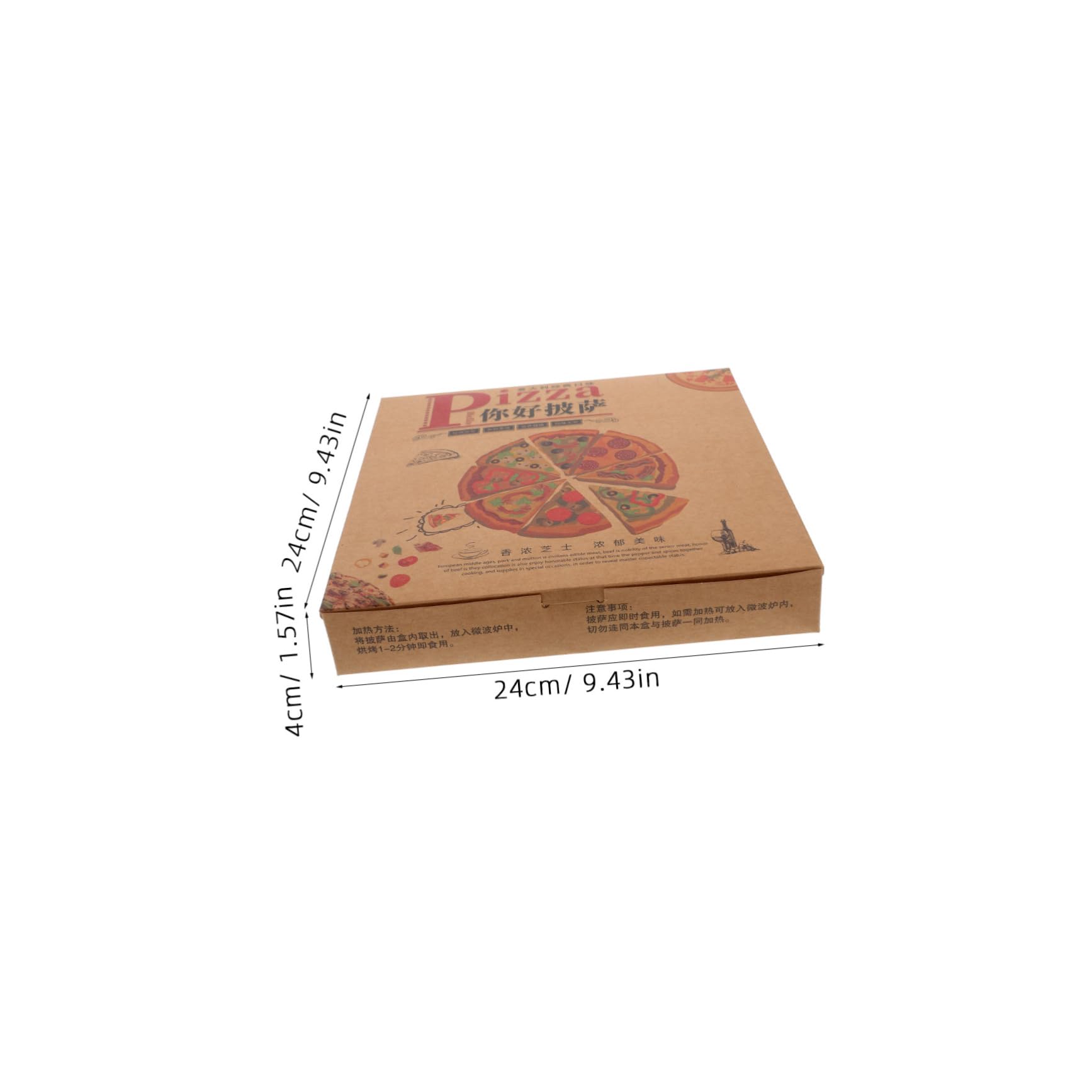 CONGARTENO Pizza Storage Box 20pcs Large Pizza Takeout Box Corrugated Paper Recyclable Multipurpose