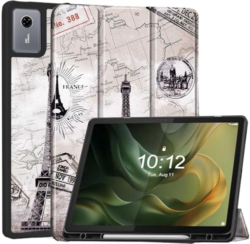 Image of ProElite Cover for Motorola Pad 60 Neo 11 inch 2025 case Cover, Soft Flexible Flip Case Cover for Motorola Pad 60 Neo 11 inch 2025 with Pen Holder [Recoil Series] - Eiffel