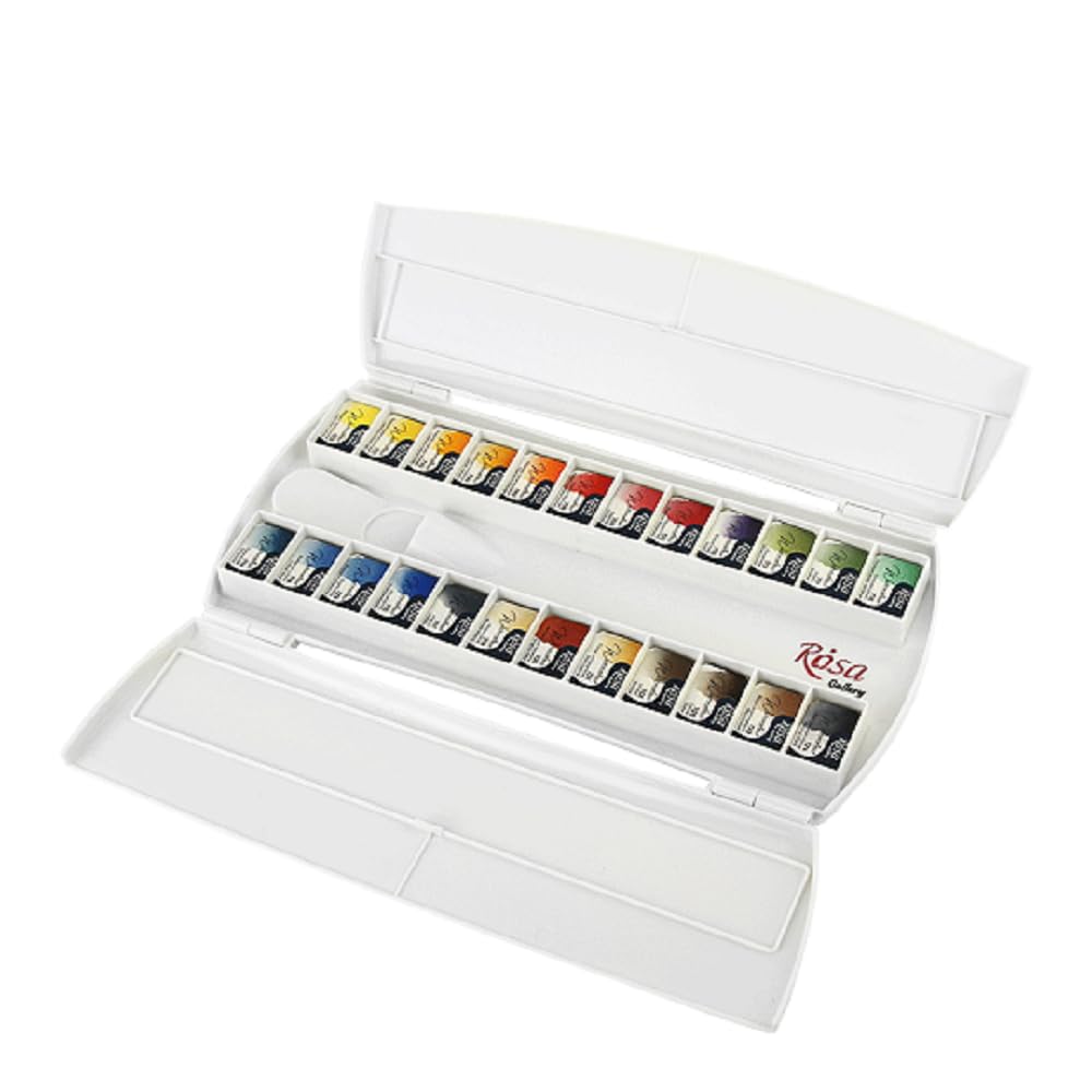Rosa Gallery Classic Watercolour 24 Colours, Mixed, 2.5 ml (Pack of 1)