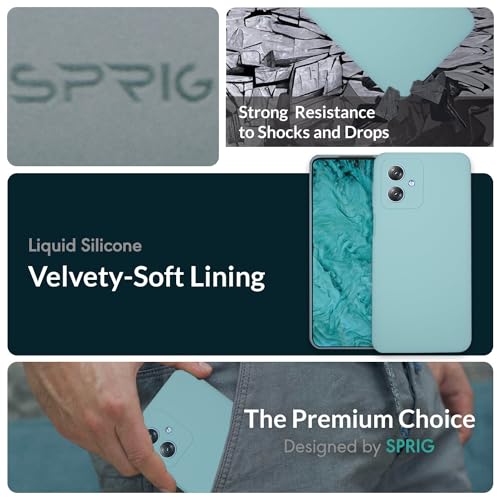 Image of SPRIG Compatible with Moto G54 Premium SilkTone Back Cover Drop Tested Shock Proof Mobile Case for Men, Women, Boys and Girls with Camera Protection (Light Green)